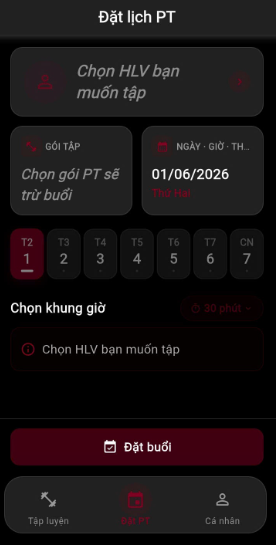 Đặt lịch PT